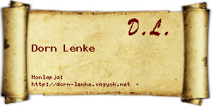 Dorn Lenke névjegykártya